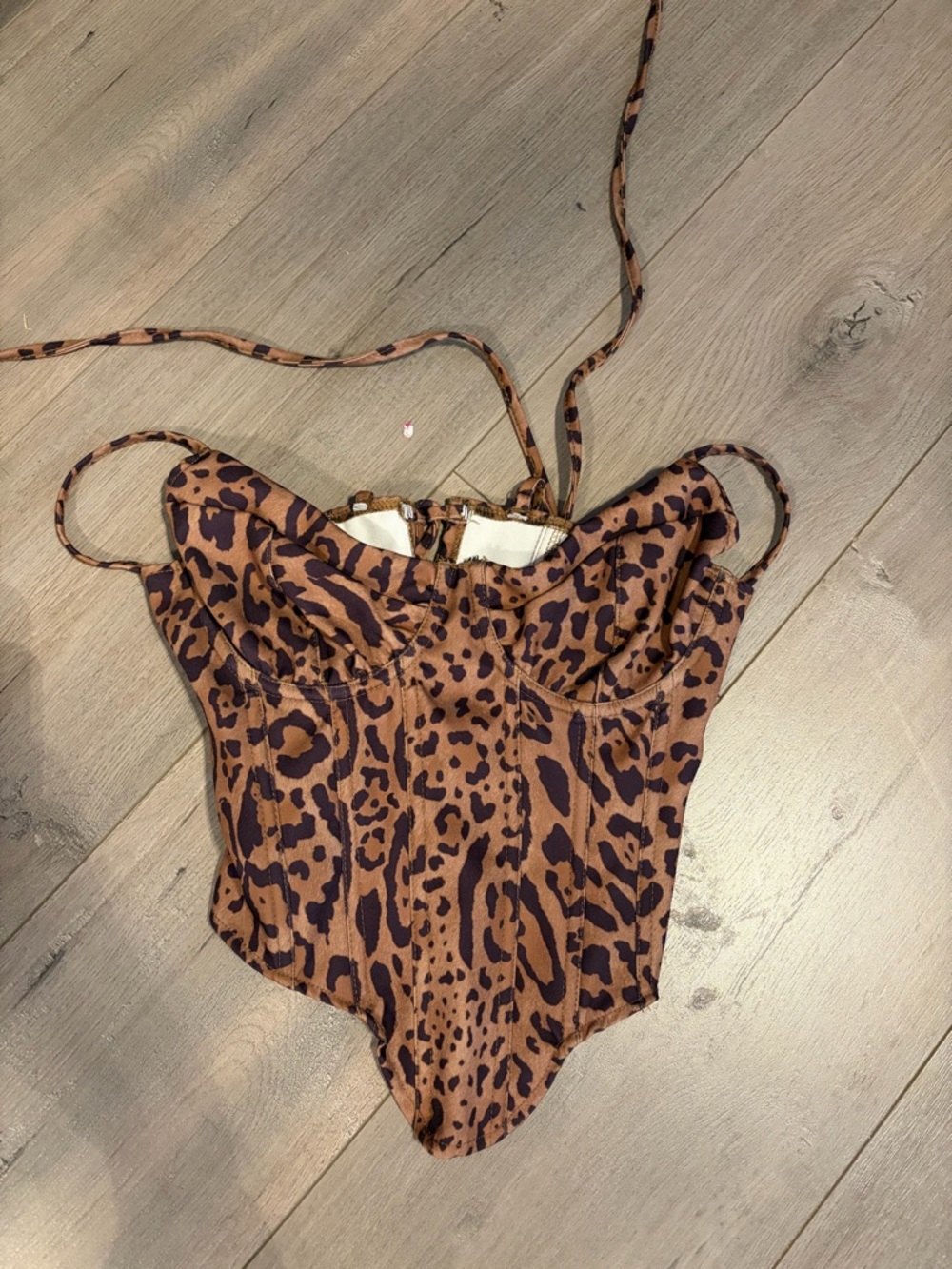 Leopard Print Bustier Corset Top
